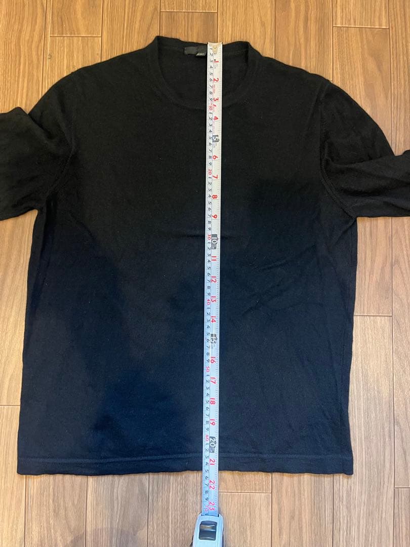 イタリア製　helmut lang ブラック　ニット長袖シャツ ヘルムートラング