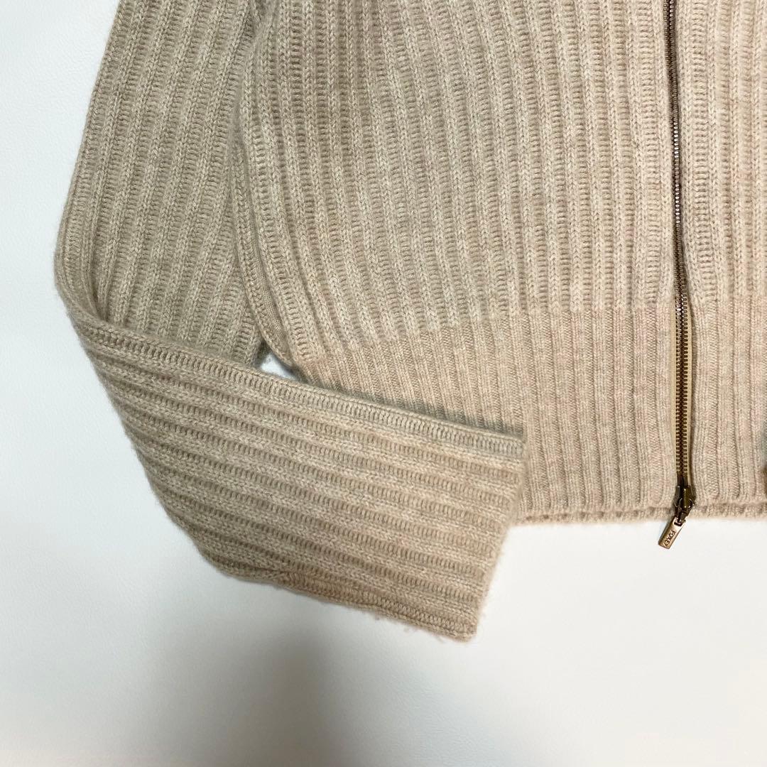 カシミヤ100%✨　FOXEY 2way ジップアップカーディガン　ニット