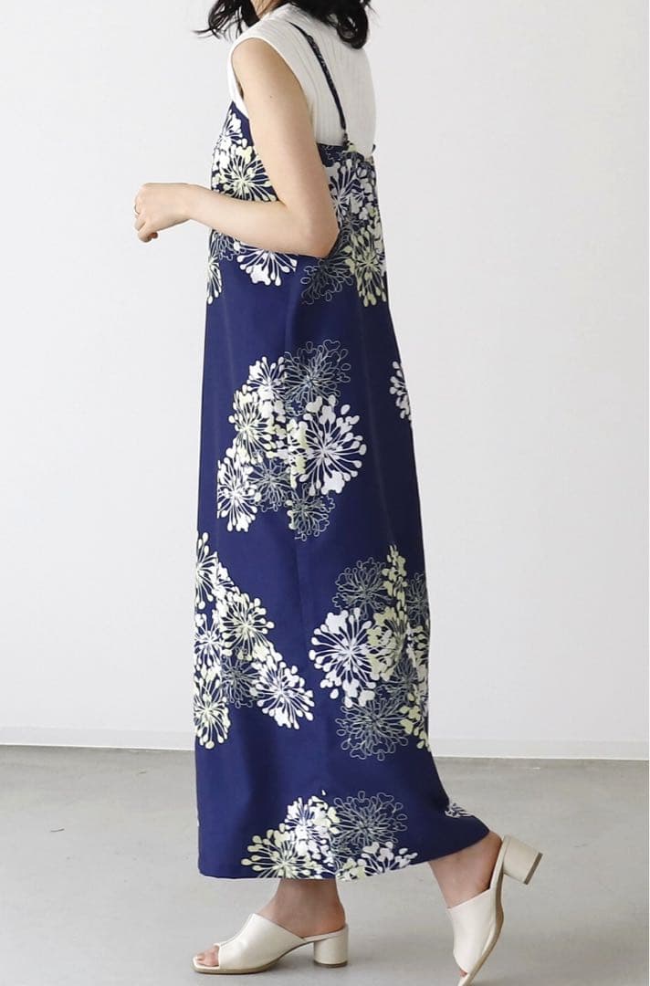 ★新品未使用★浴衣　セパレート　ネイビー　花柄