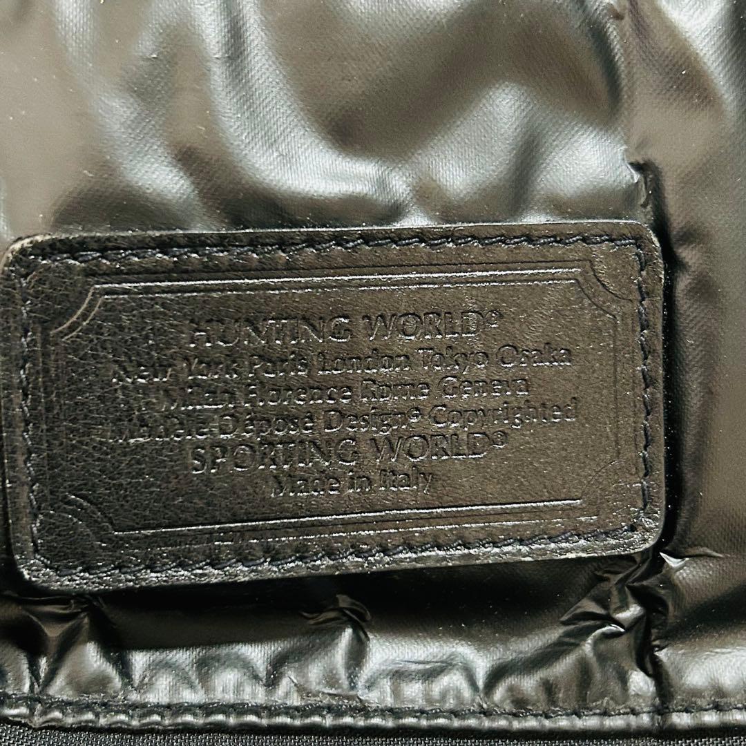 HUNTING WORLD ブラック ボストンバッグ　大容量　出張　旅行