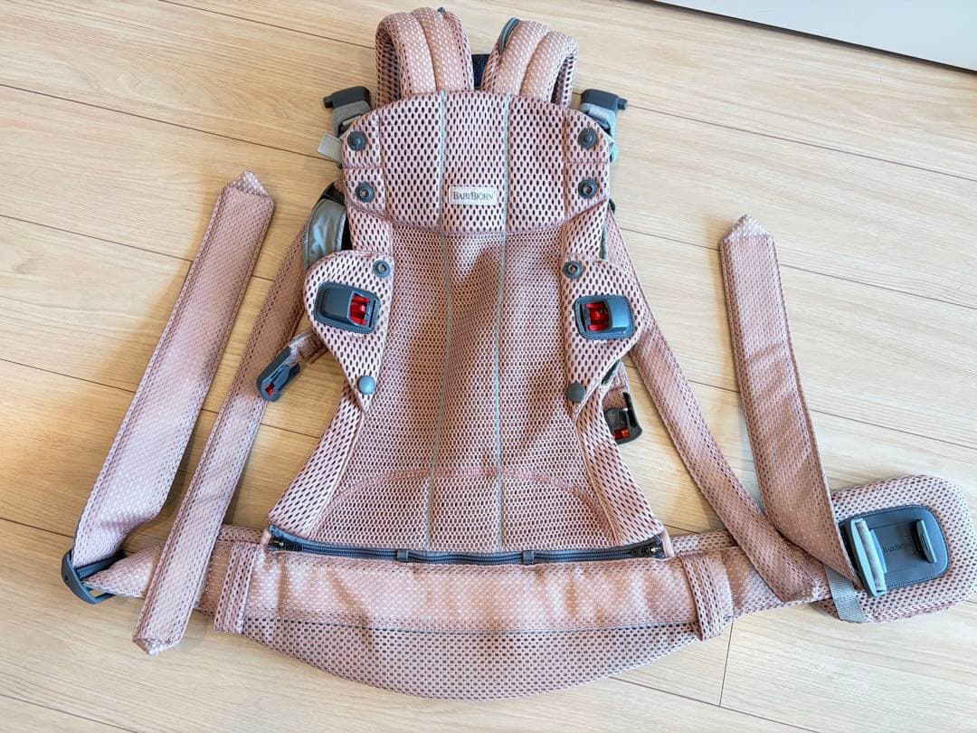 【ベビービョルン】ベビーキャリアハーモニー★ダスティピンク★専用バッグ付き★美品