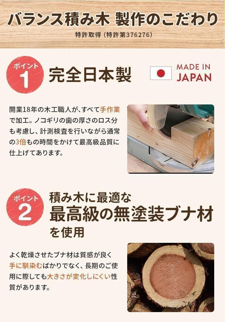 【匿名配送】高級 積み木 ぷい 天然ブナの木 無着色