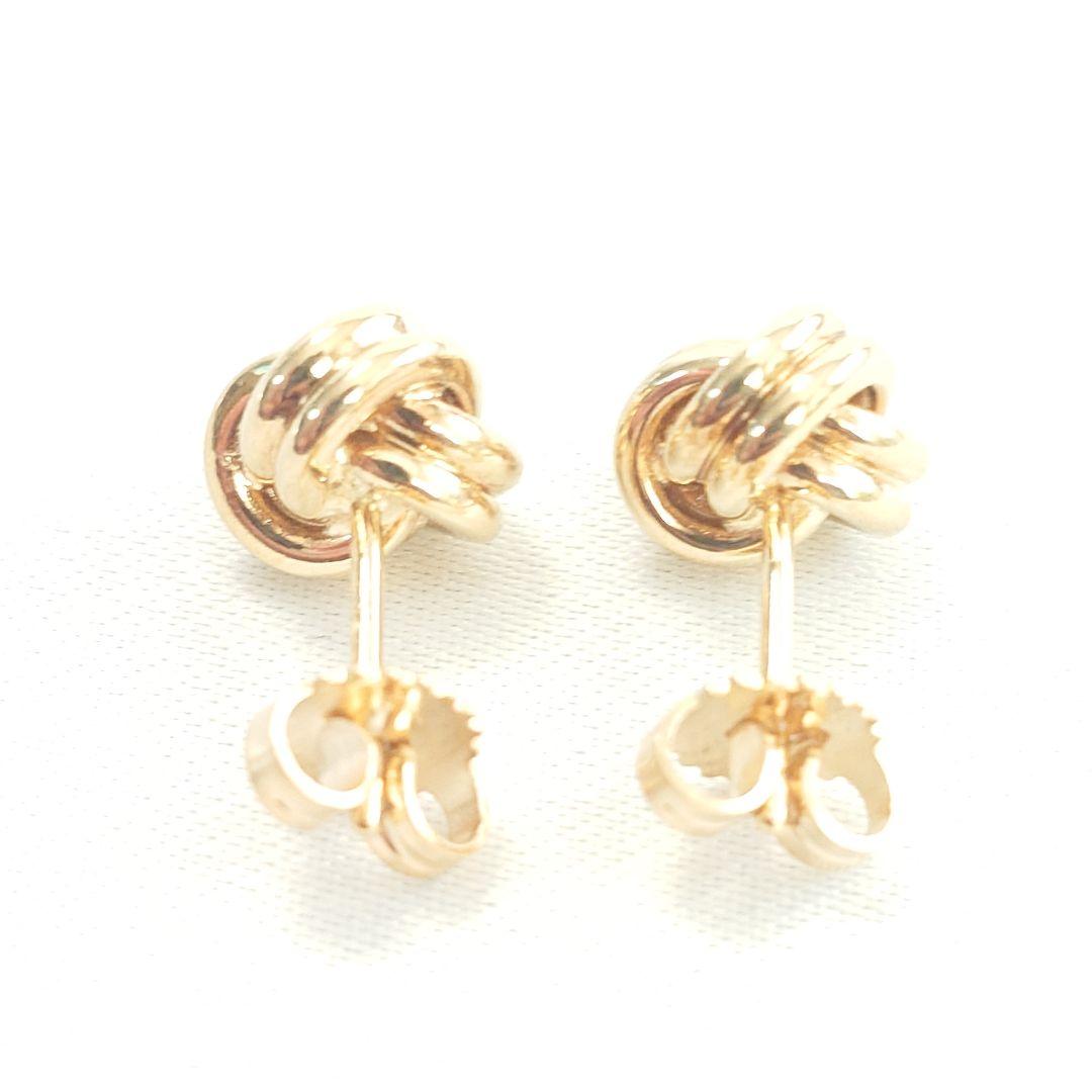 【希少】ティファニー K18 ノット ピアス 7044