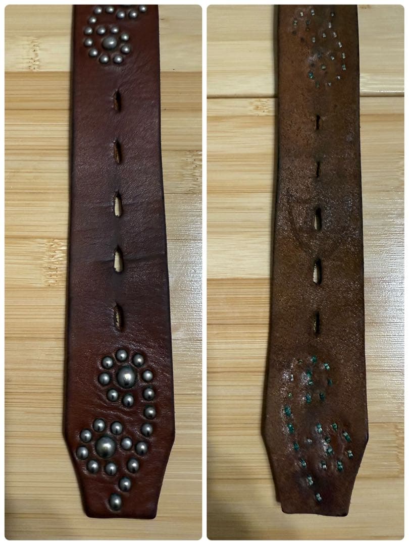 ⭐️HTC×スタンダードカリフォルニア⭐️シルバースタッズ×ブラウンレザー⭐️32