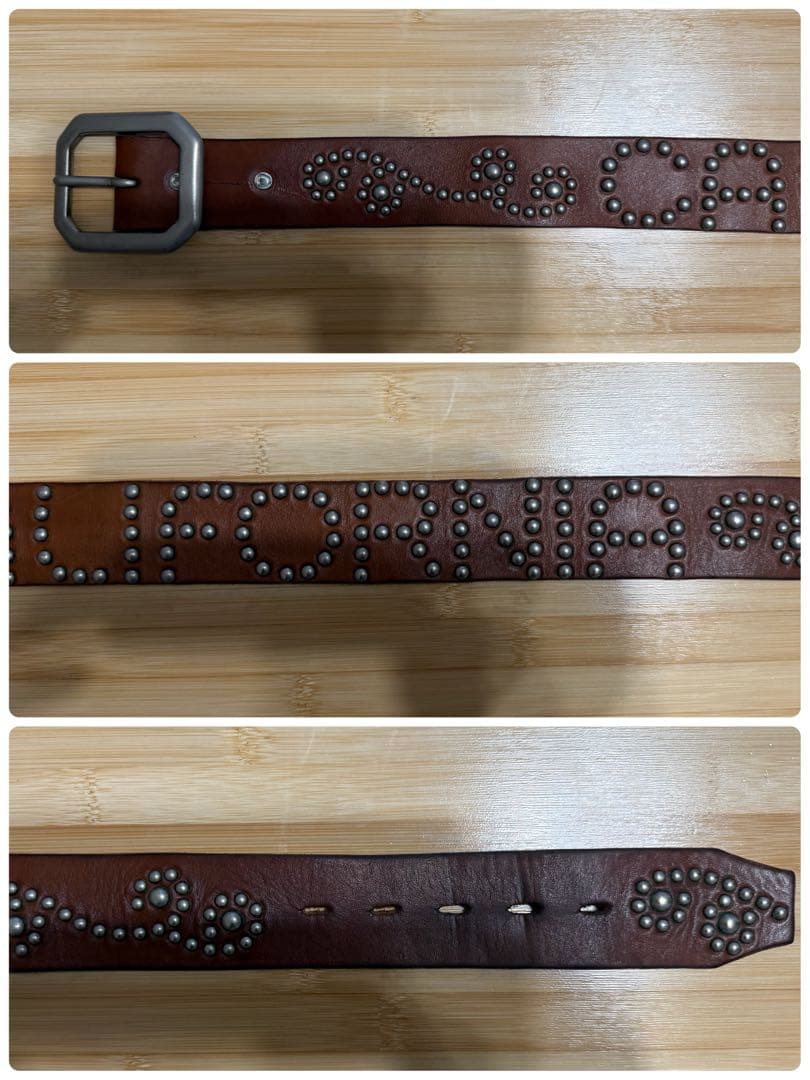 ⭐️HTC×スタンダードカリフォルニア⭐️シルバースタッズ×ブラウンレザー⭐️32