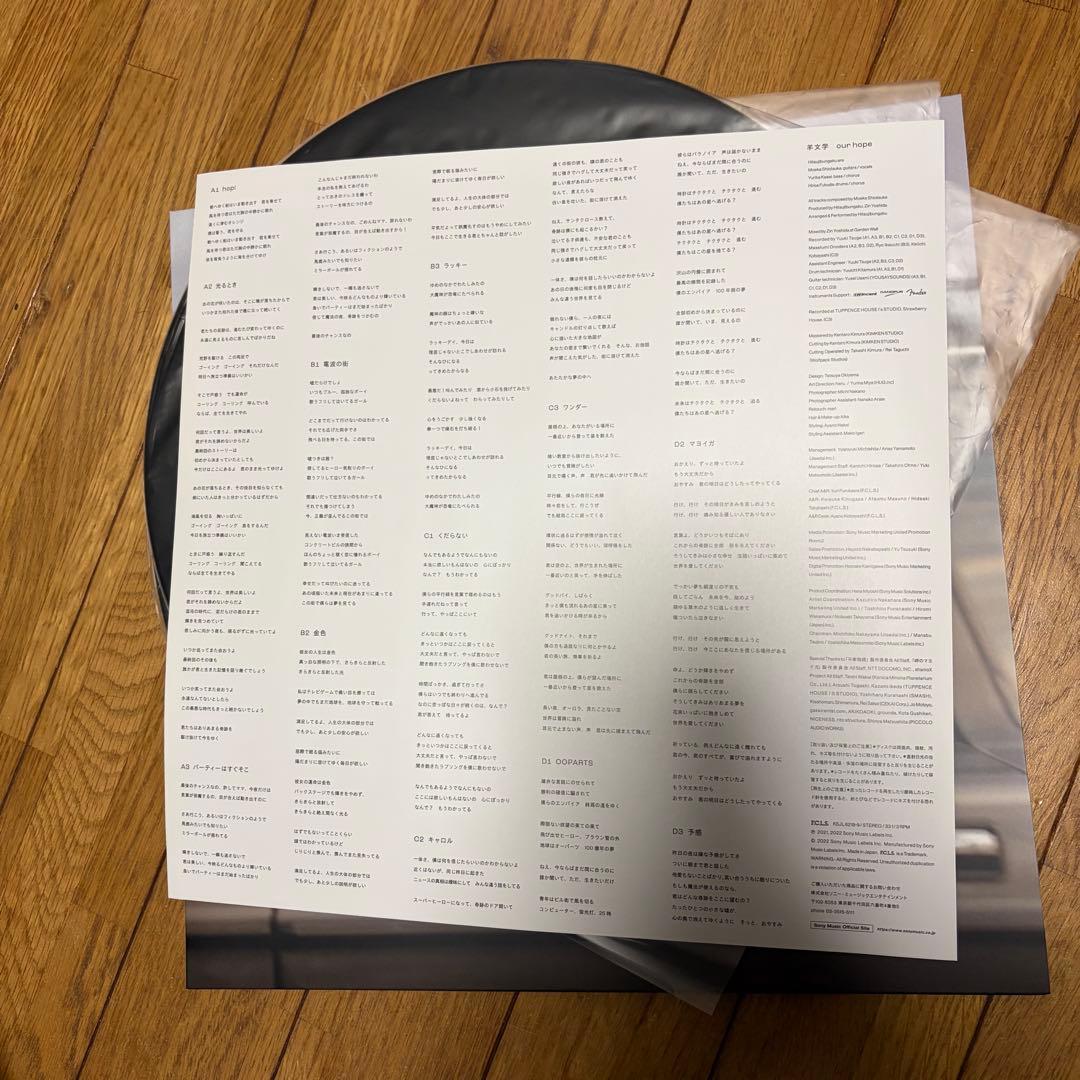 羊文学 レコード our hope