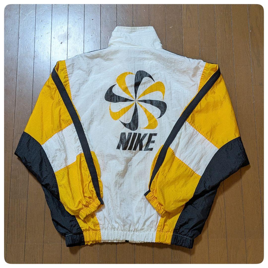 〚やぶれ、汚れ、訳あり〛　風車ナイキ　ナイロンジャケット　90年代　ビンテージ