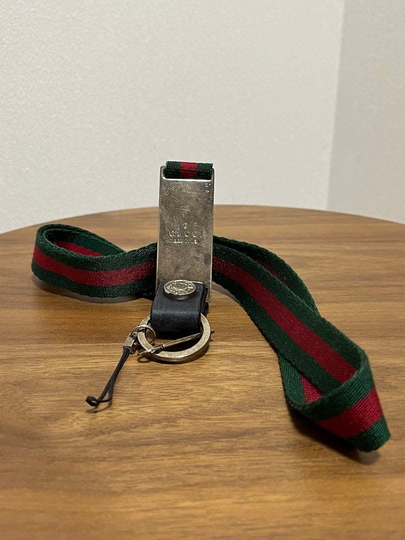 【美品】GUCCI キャンバス セキュリティカード & 携帯ストラップ