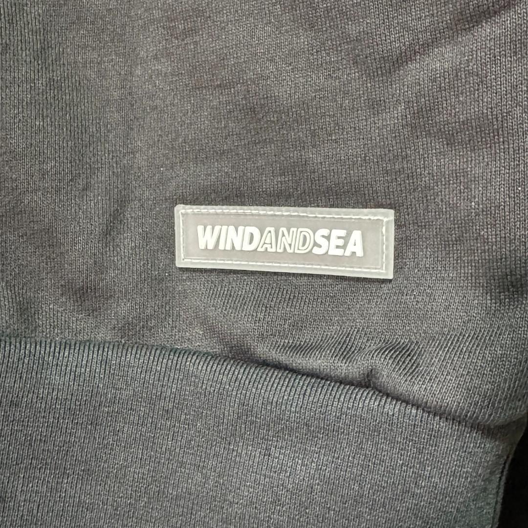 【美品】WIND AND SEA ウィンダンシー バックロゴ スウェット L