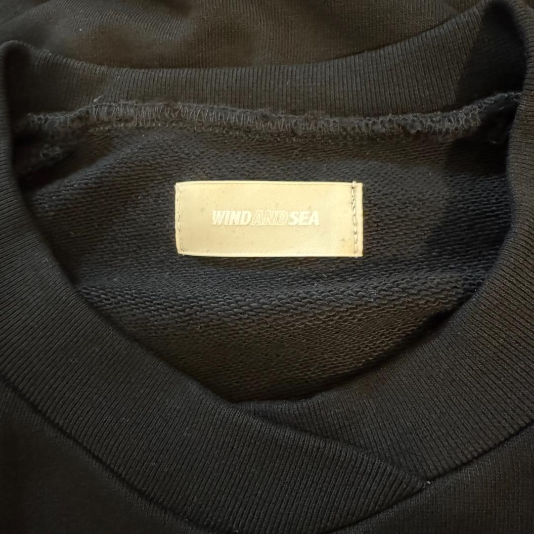 【美品】WIND AND SEA ウィンダンシー バックロゴ スウェット L