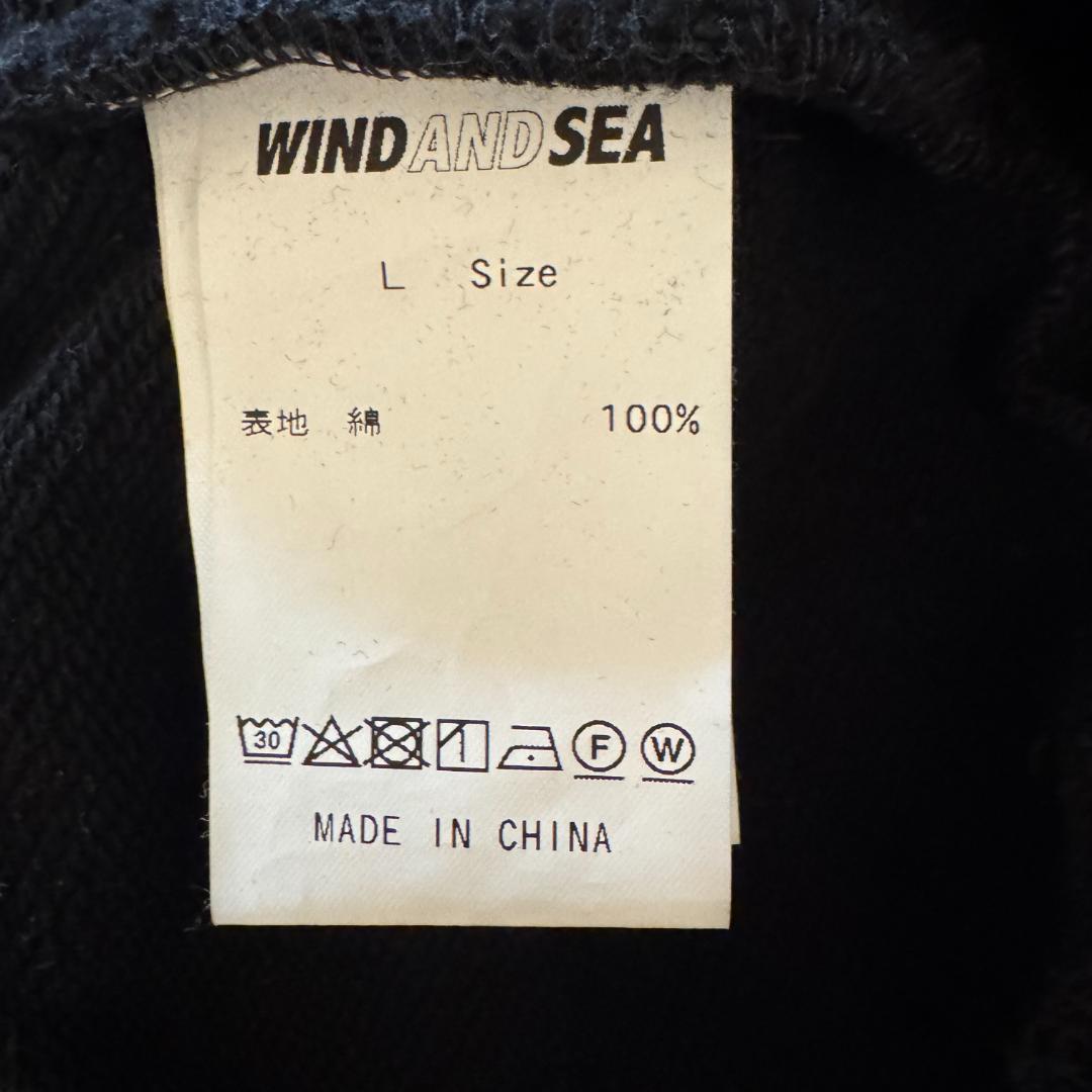 【美品】WIND AND SEA ウィンダンシー バックロゴ スウェット L