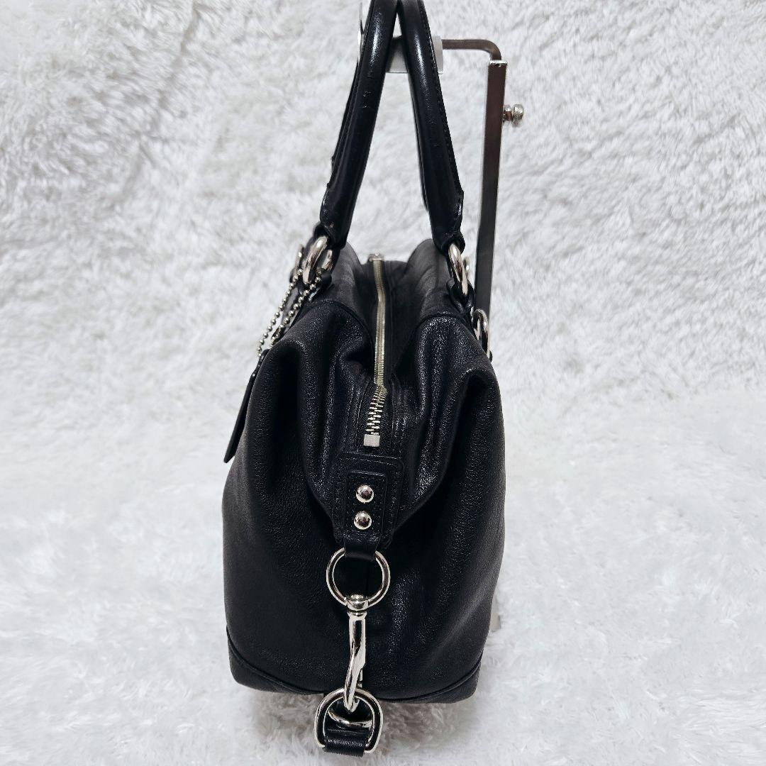 COACH マディソン アシュレイ 2WAY 黒 レザー ショルダー ボストン