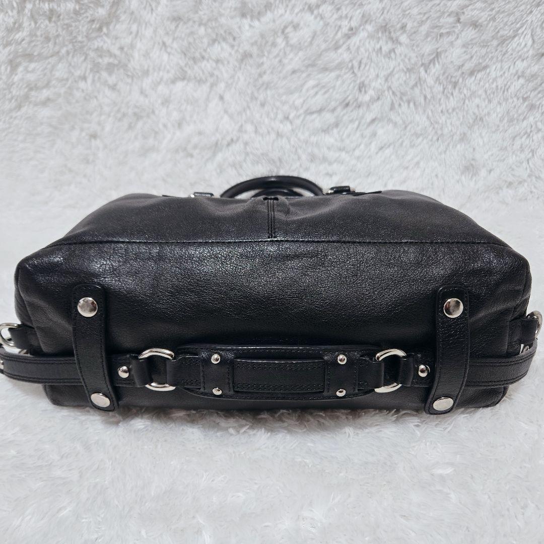 COACH マディソン アシュレイ 2WAY 黒 レザー ショルダー ボストン