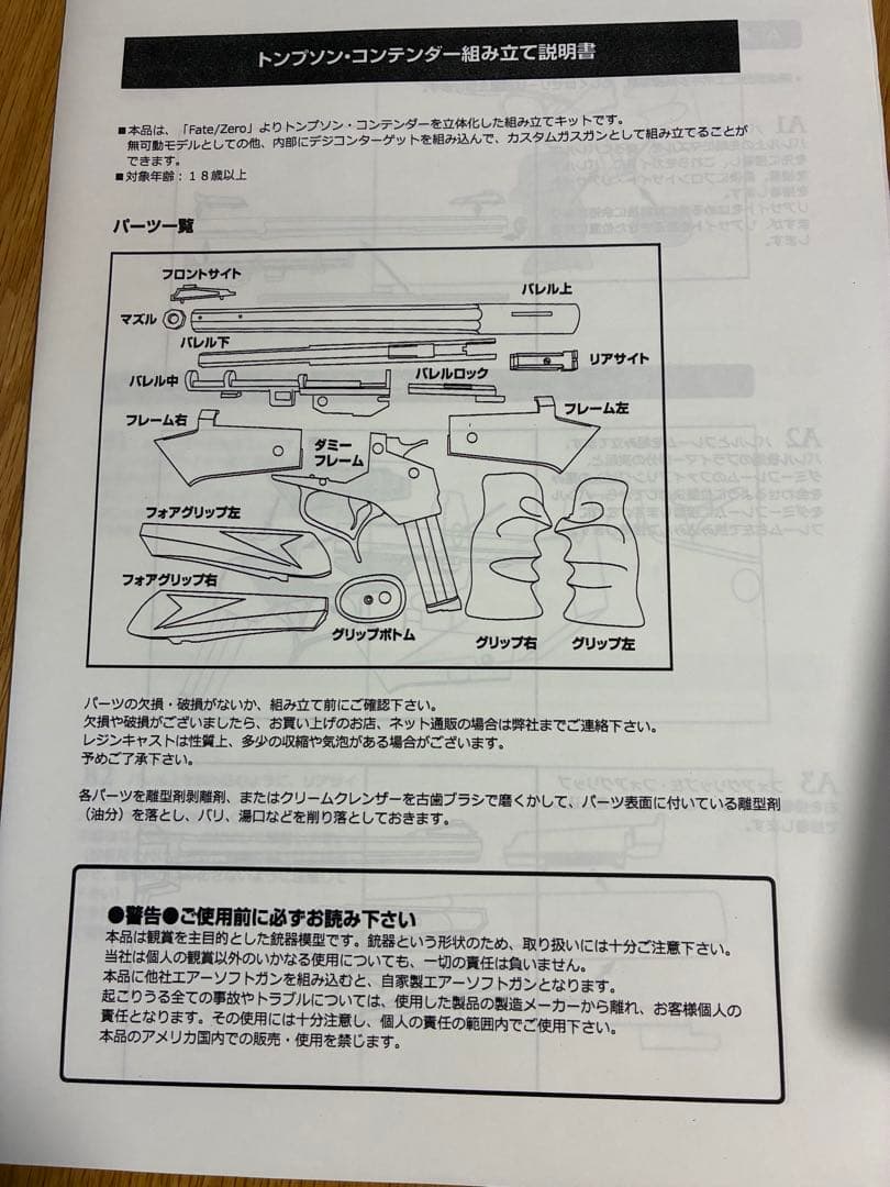 トンプソンコンテンダー 大日本技研　ガレージキット　新品未使用