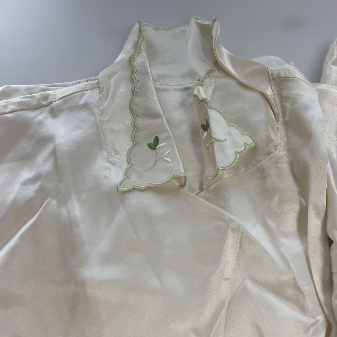 シ*ん様 Wacoal シルク パジャマ ホワイト　シルク　絹