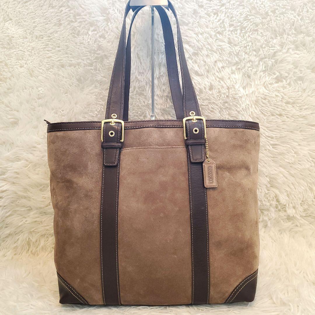 ⭐美品⭐COACH スエード トートバッグ ブラウン a4収納