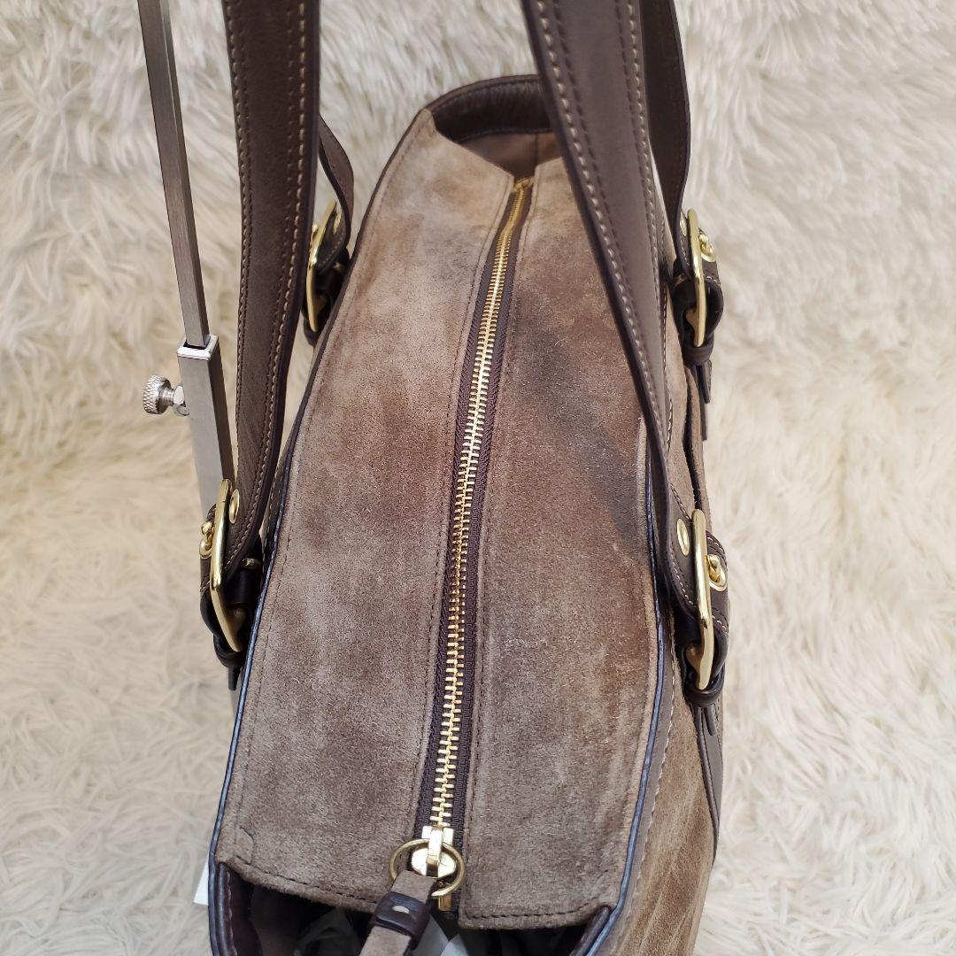 ⭐美品⭐COACH スエード トートバッグ ブラウン a4収納