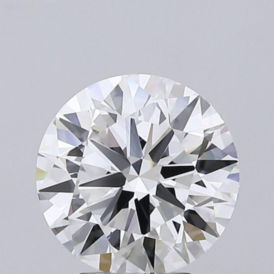 2.00ct F-VS1ラウンドカットラボグロウンダイヤモンド片耳用ネジ式ピアス