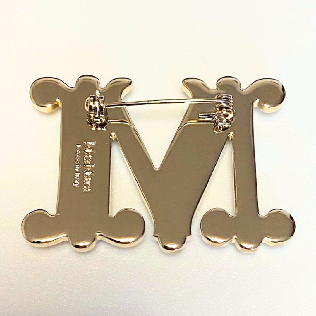 人気★MaxMara マックスマーラ Mロゴ クリスタルブローチ 【新品未使用】