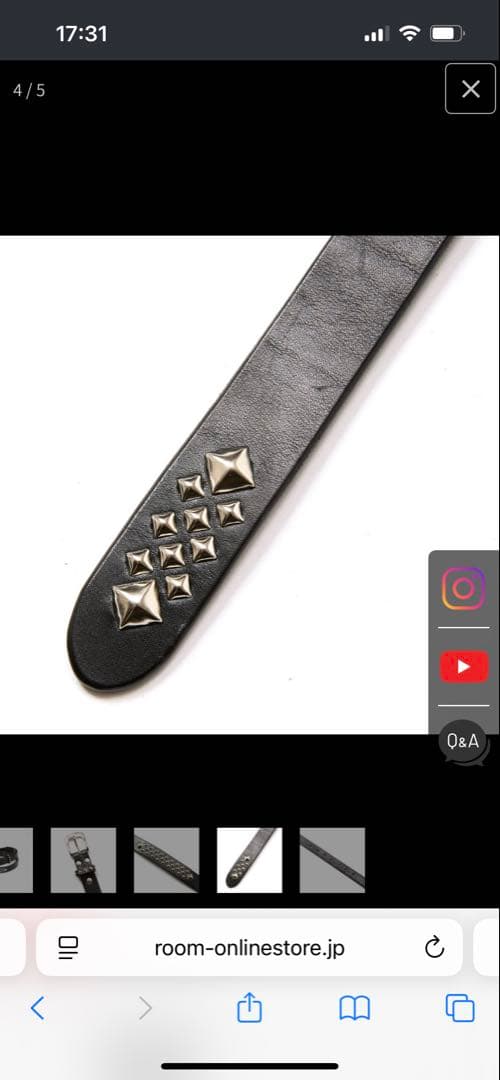 CALEE スタッズレザーベルト