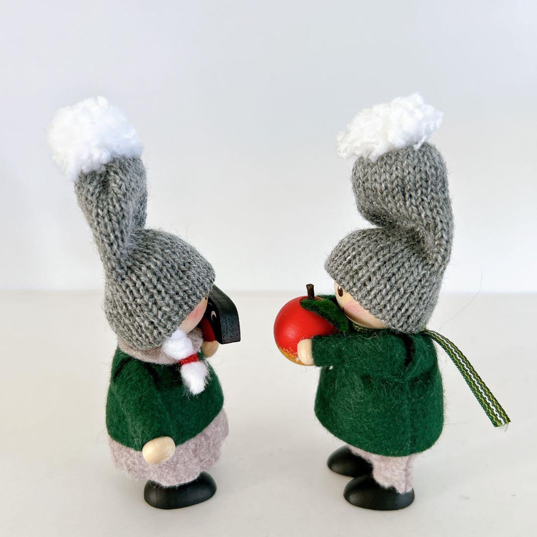 ノルディカニッセ 2025年新作 小鳥と話す女の子&りんごを持った男の子