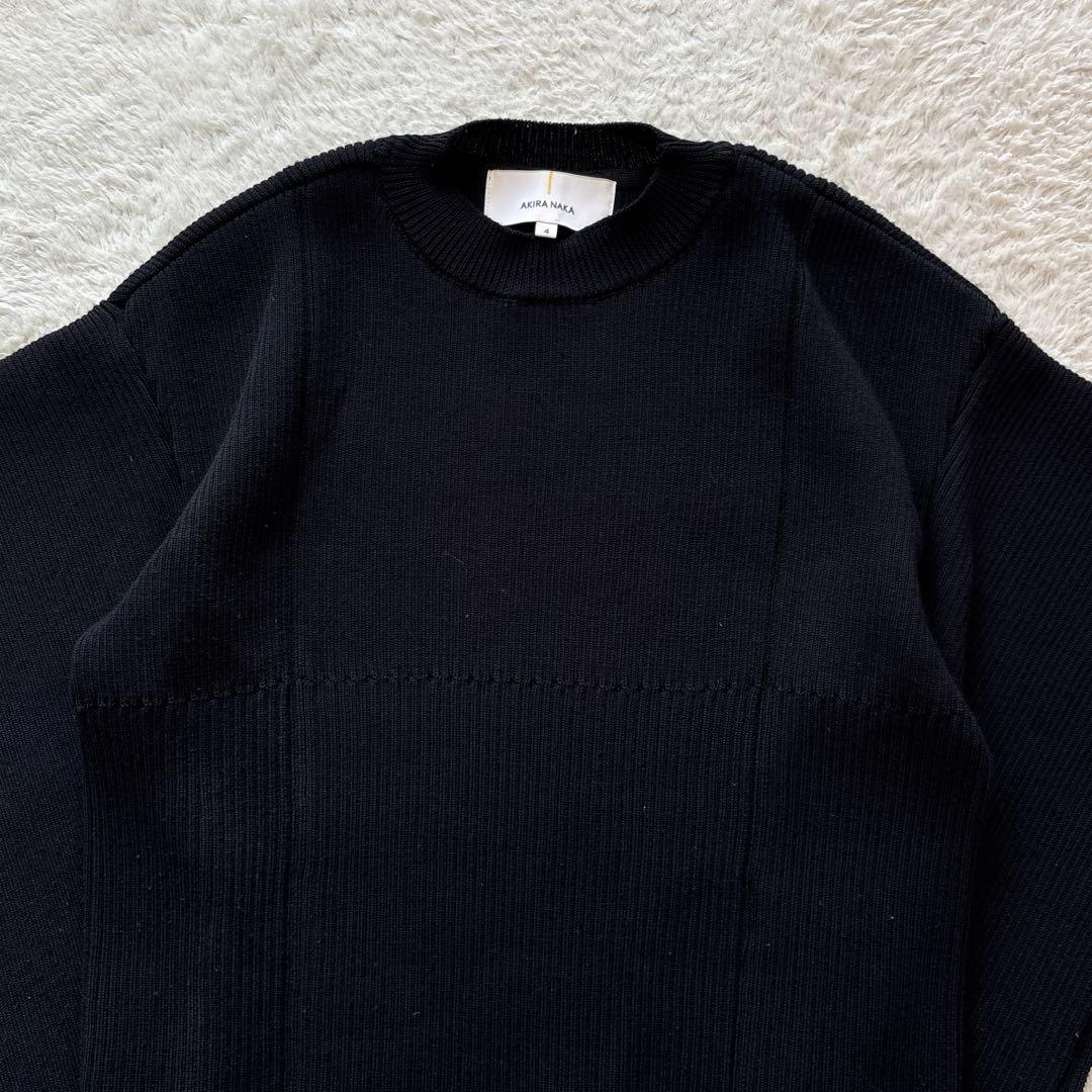 AKIRANAKA オープンスリーブニット　ブラック　サイズ4
