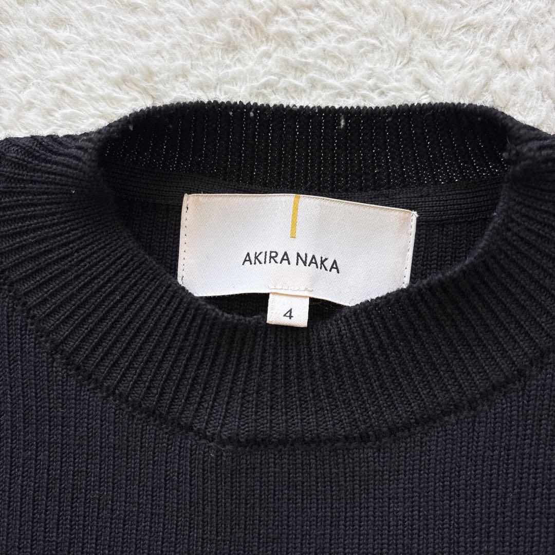 AKIRANAKA オープンスリーブニット　ブラック　サイズ4