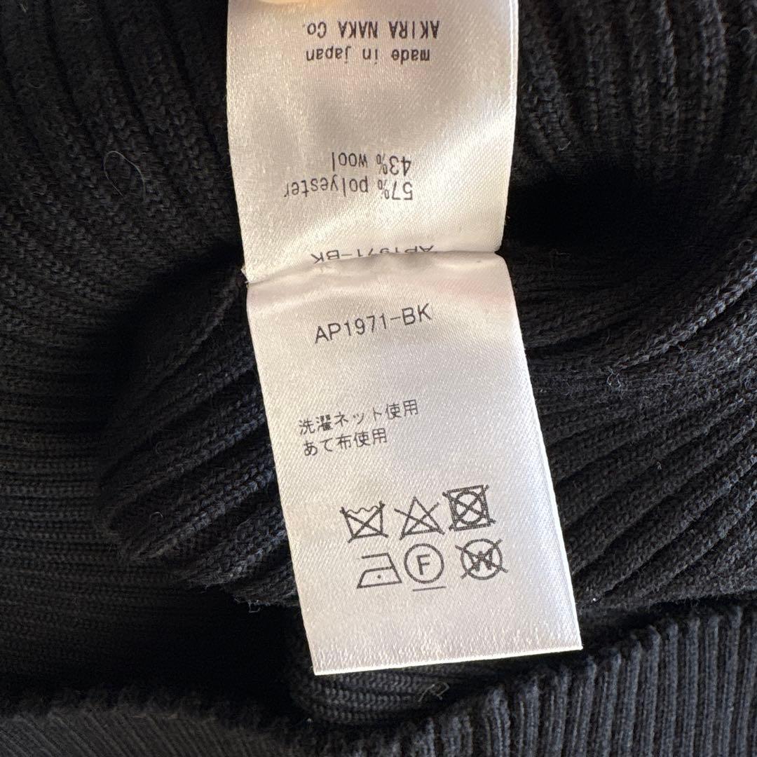 AKIRANAKA オープンスリーブニット　ブラック　サイズ4