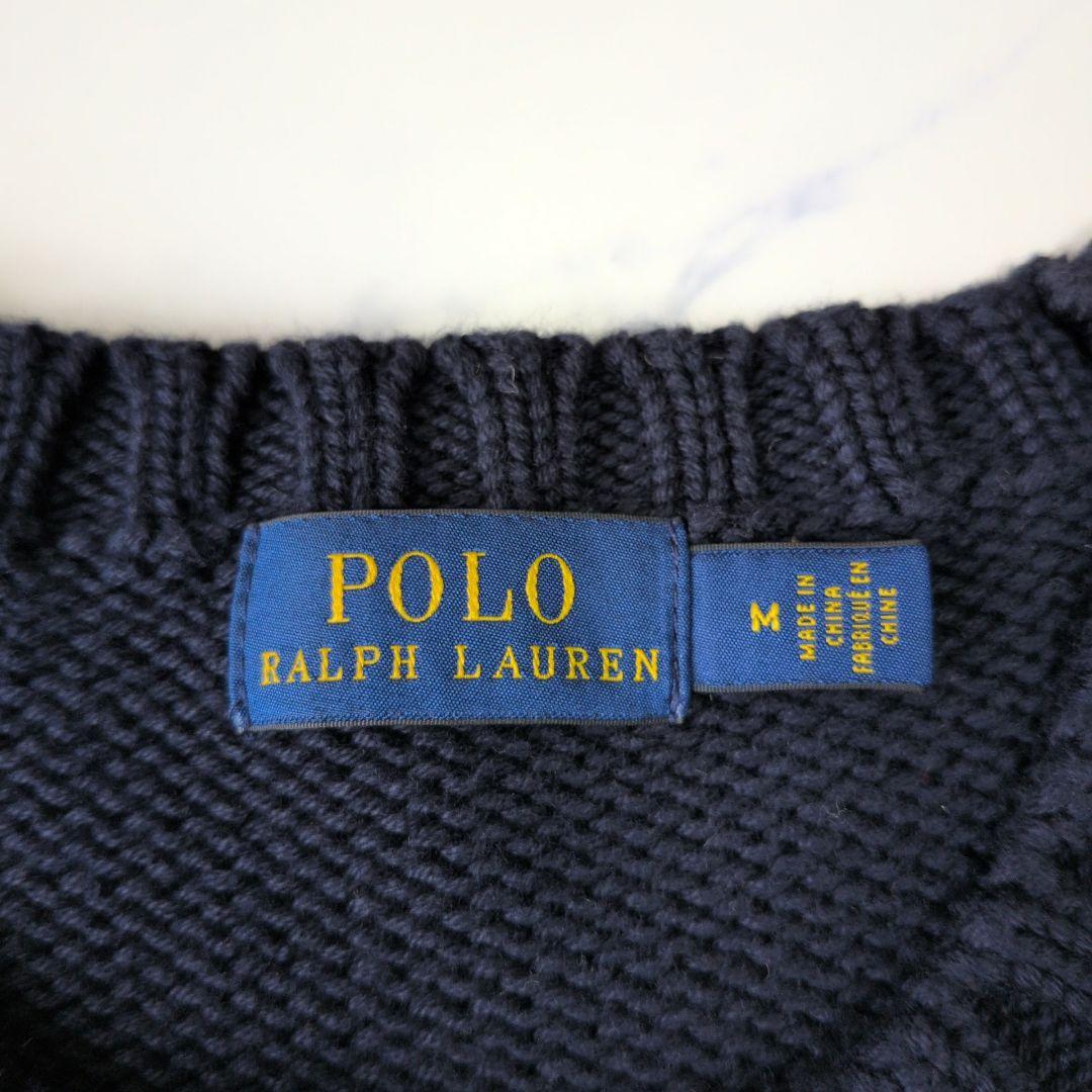 POLO RALPHLAUREN アイコニックフラッグ セーター ネイビー M