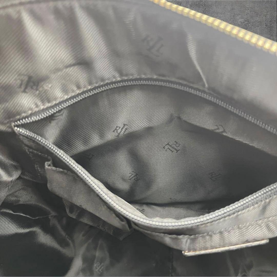 LAUREN RALPH LAUREN ワンショルダーバッグ キャンバス レザー