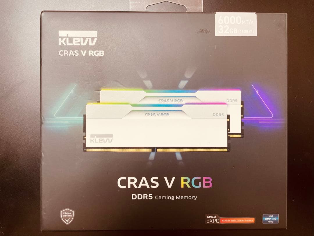 メモリー KLEVV CRAS V RGB DDR5 32GB 2x16GB 6400MH