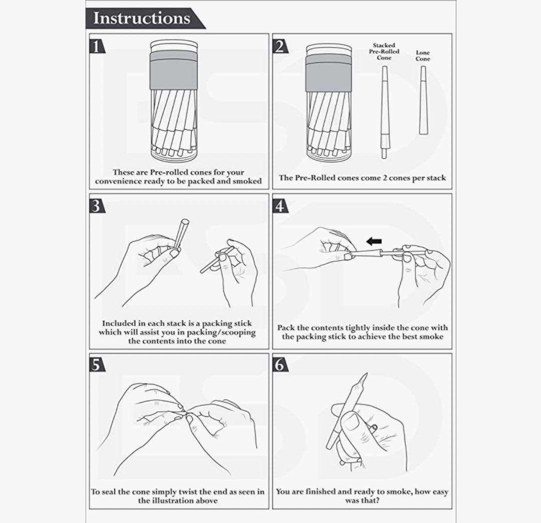 RAWコーンクラシック キングサイズ 100パック 天然のプレロール巻紙