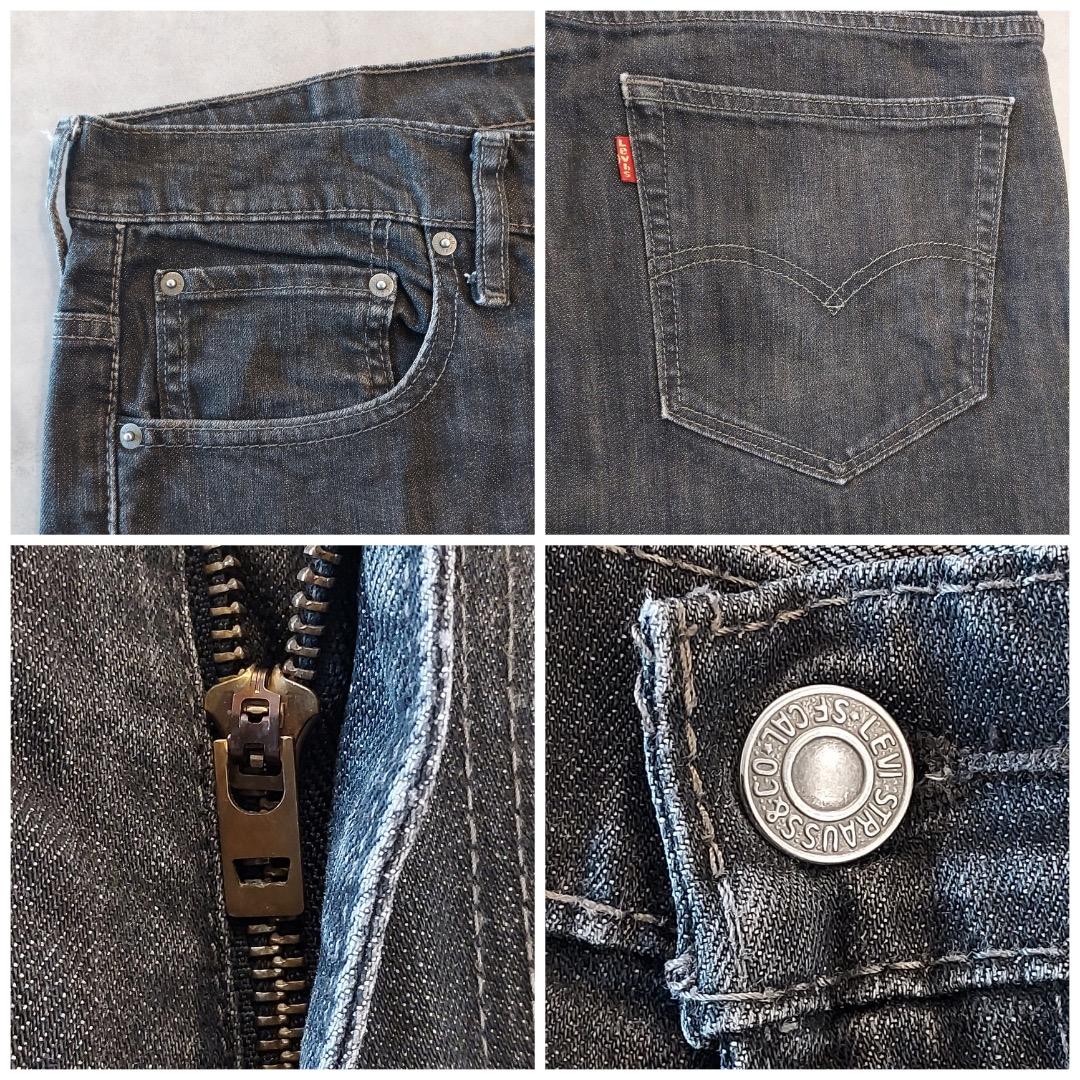 リーバイス569 Levis W34 ブラックデニム 黒 古着 18676