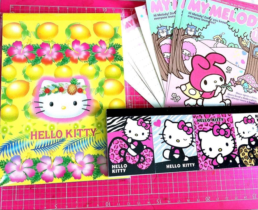 Hello Kitty　サンリオハイビスカス　メモ帳　平成レトロ　レア★