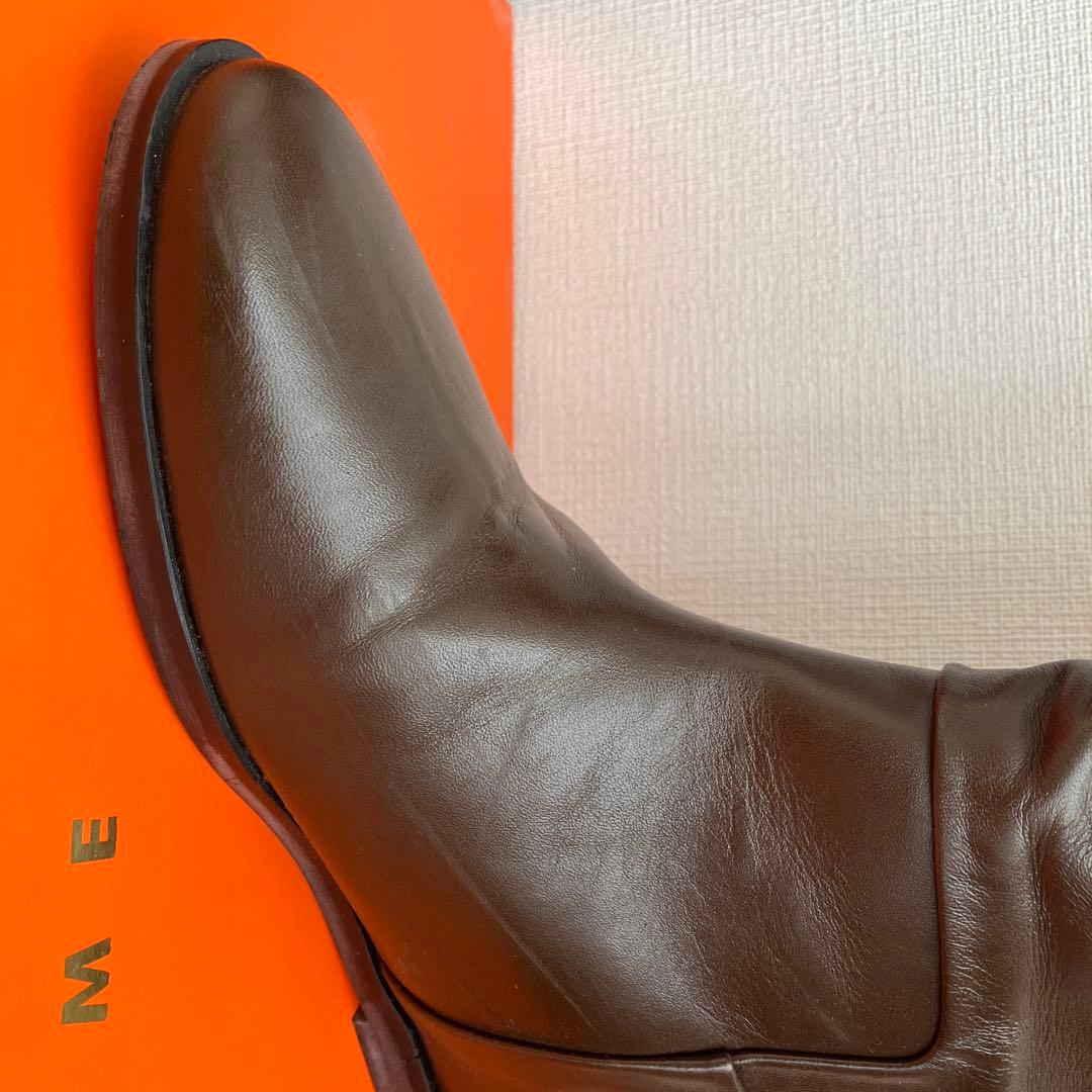 美品‼️REMME ブレンタ38 ブラウンレザー　ロングブーツ インヒール