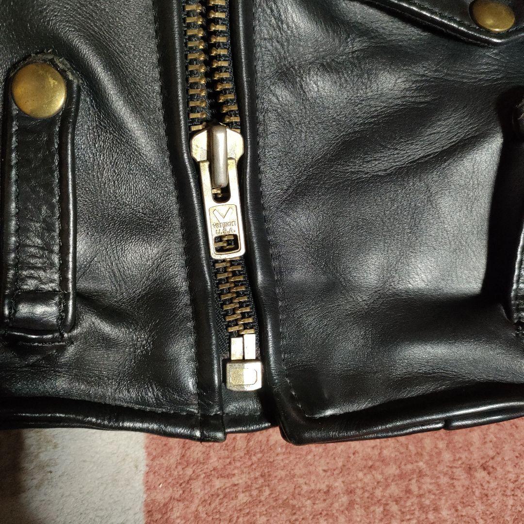 専用　人気良品Vanson C2ダブルライダース袖TALONZip36