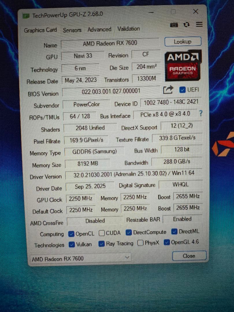玄人志向 Radeon RX7600