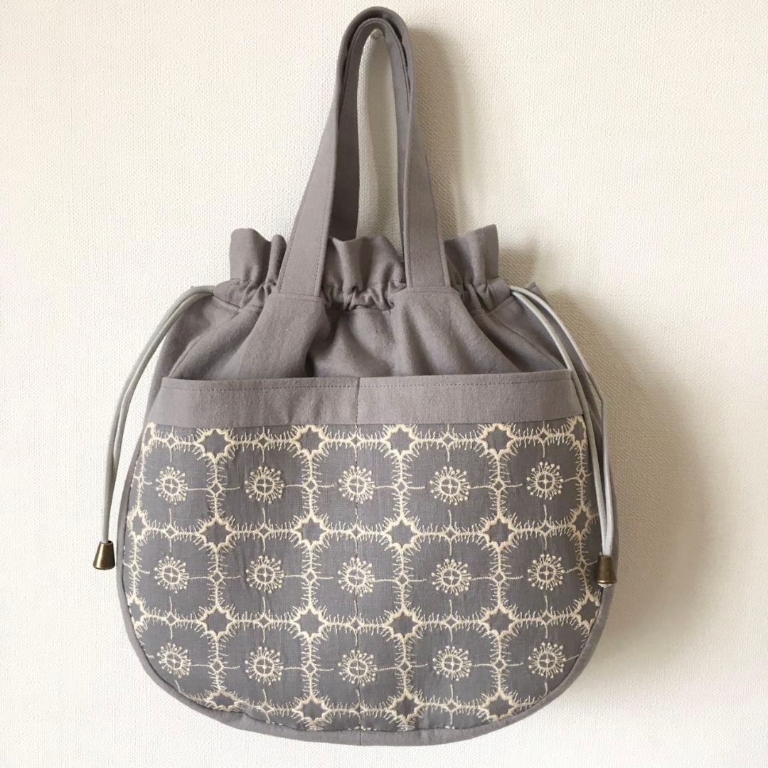 ミナペルホネン ハンドメイド トートバッグanemone アネモネ 巾着バッグ