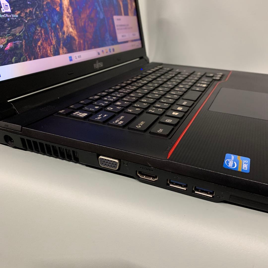 爆速SSD搭載 富士通　Windows11 ノートパソコン DVD付き