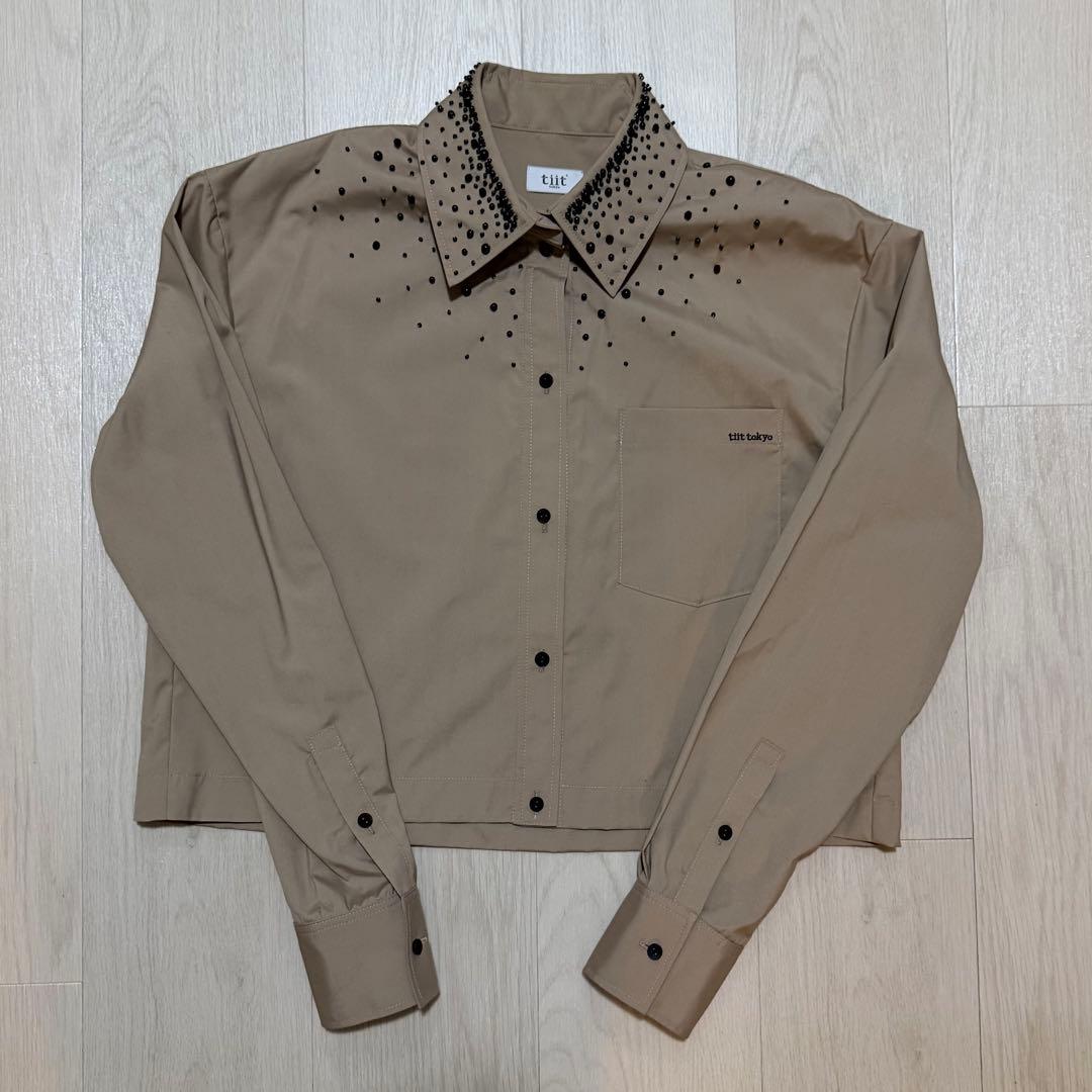 tiit tokyo ビジュークロップドシャツ