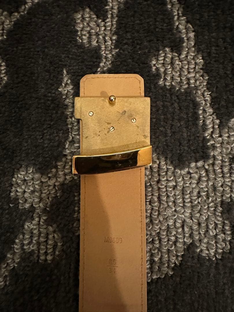 Louis Vuitton ダミエベルト ゴールドバックル　白　メンズ　85