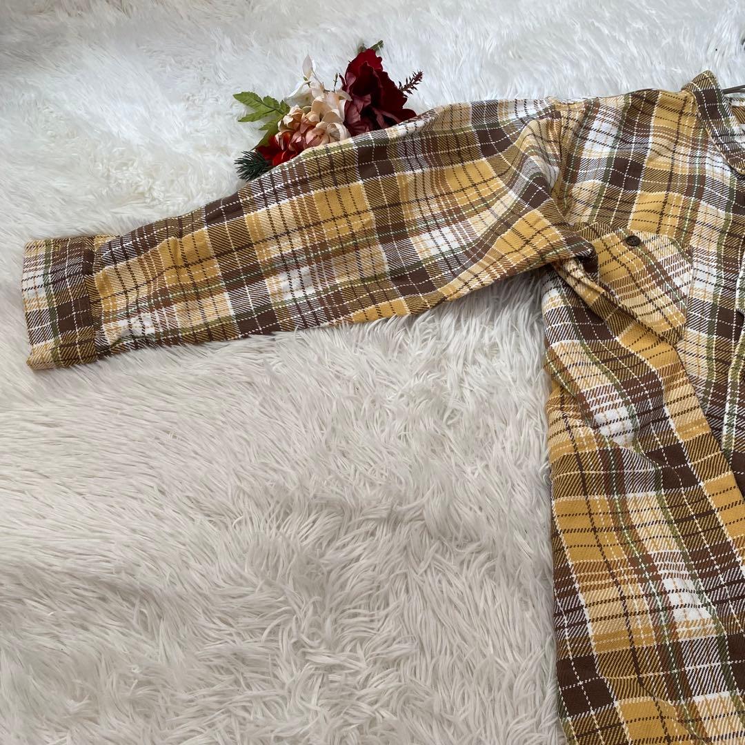 美品【King Kole/キングコール】柄長袖ネルシャツ(L)100%コットン