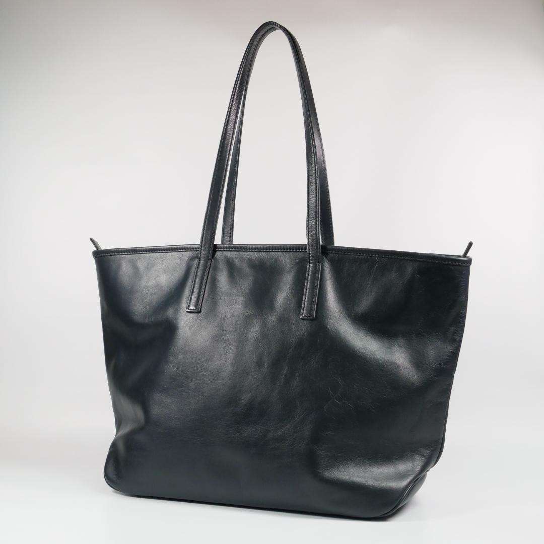 美品✨ビジネスレザーファクトリー トートバッグ A4収納可 レザー ネイビー