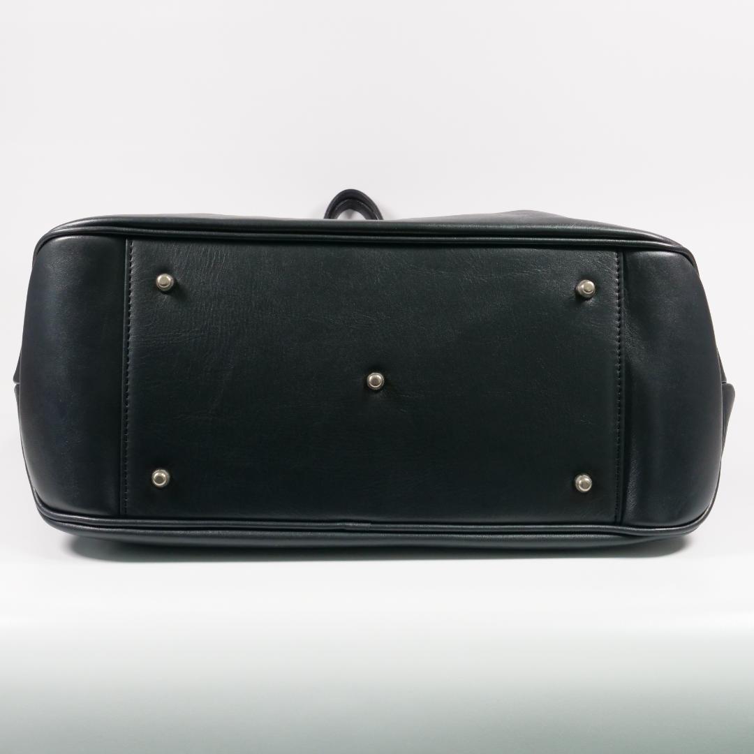 美品✨ビジネスレザーファクトリー トートバッグ A4収納可 レザー ネイビー
