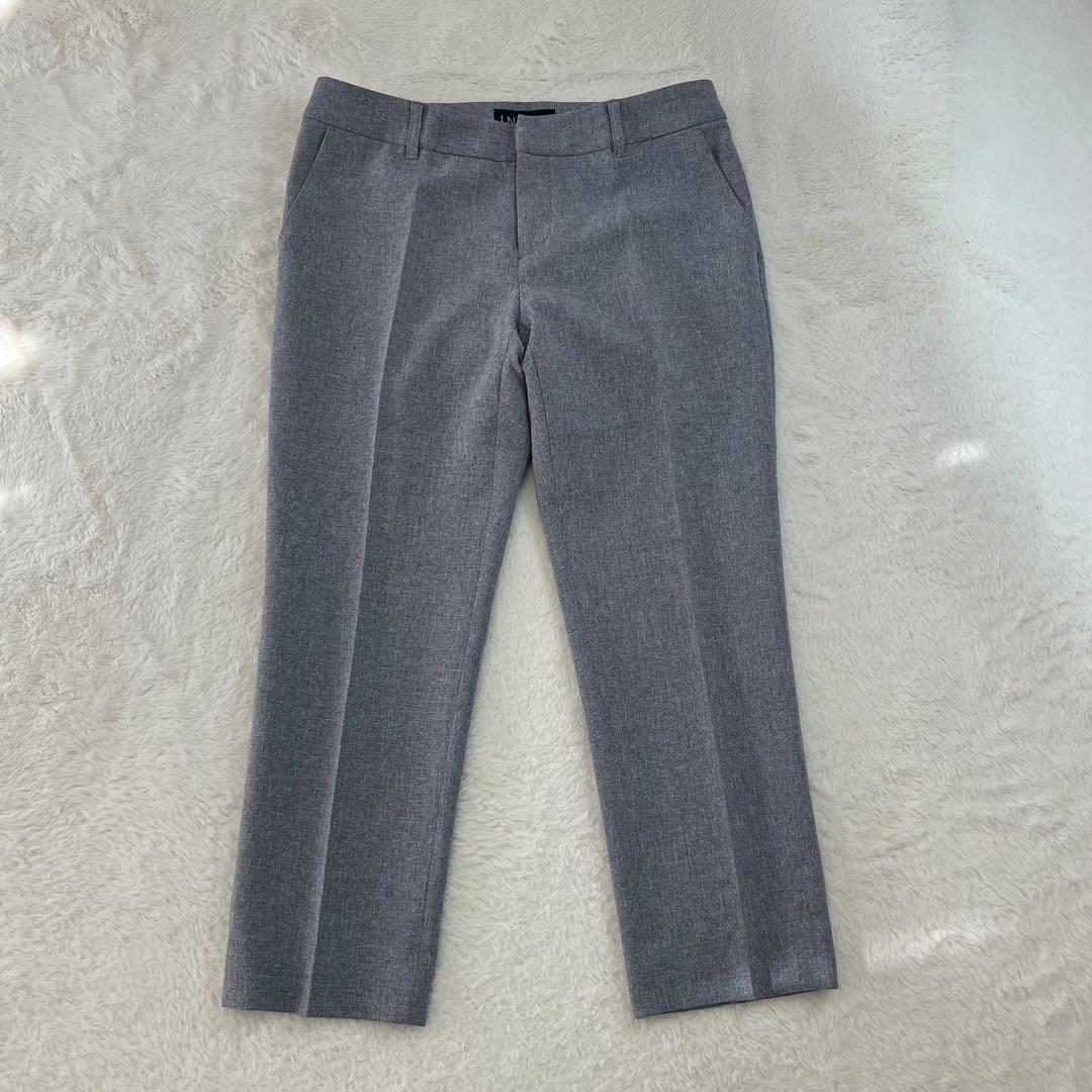 INDIVI インディヴィ　セットアップ　ノーカラー　パンツ　スーツ　38