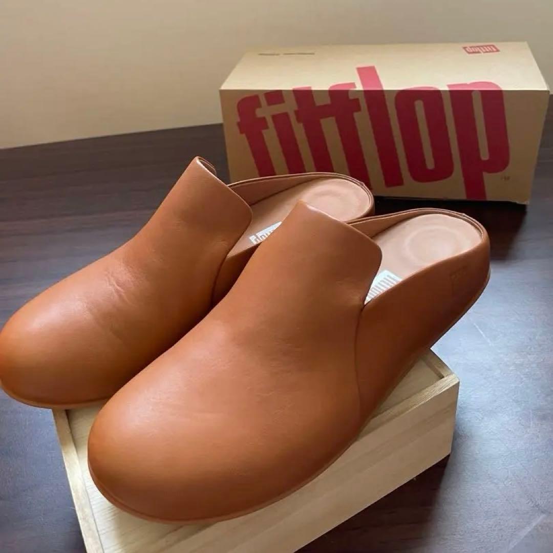 ぺ*け様 【新品未使用】fitflop サボ　レザー　ブラウン　US6 23cm