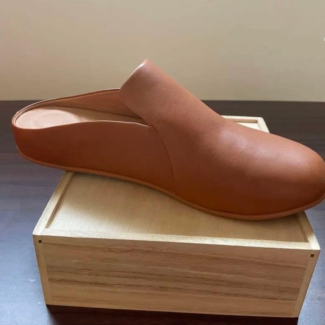 ぺ*け様 【新品未使用】fitflop サボ　レザー　ブラウン　US6 23cm
