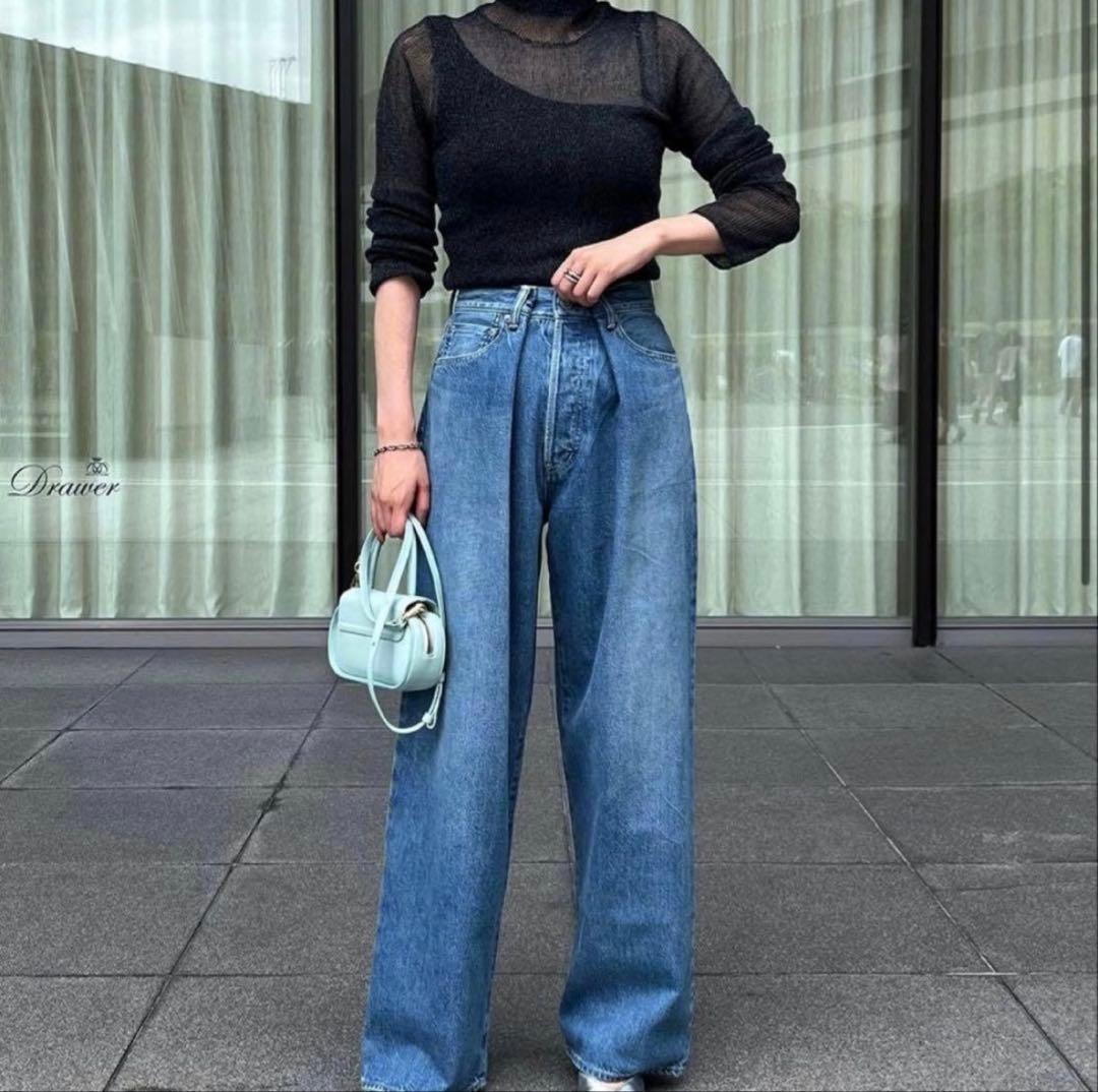 STUNNING LURE KURO iro クロスワイドデニムパンツ