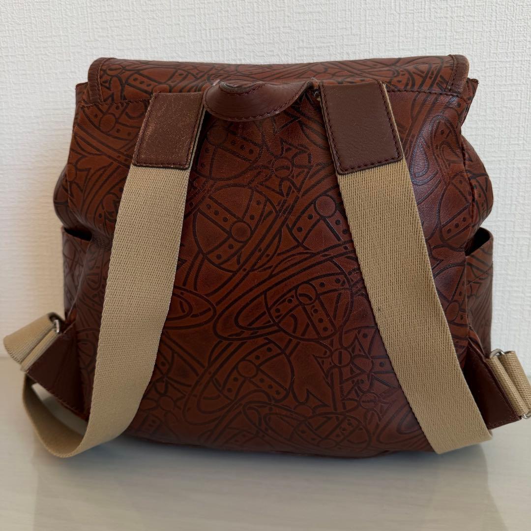 ヴィヴィアンウエストウッド　リュック　アーサー　オーブ　大容量　レザー　ブラウン