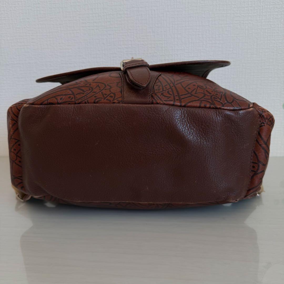 ヴィヴィアンウエストウッド　リュック　アーサー　オーブ　大容量　レザー　ブラウン